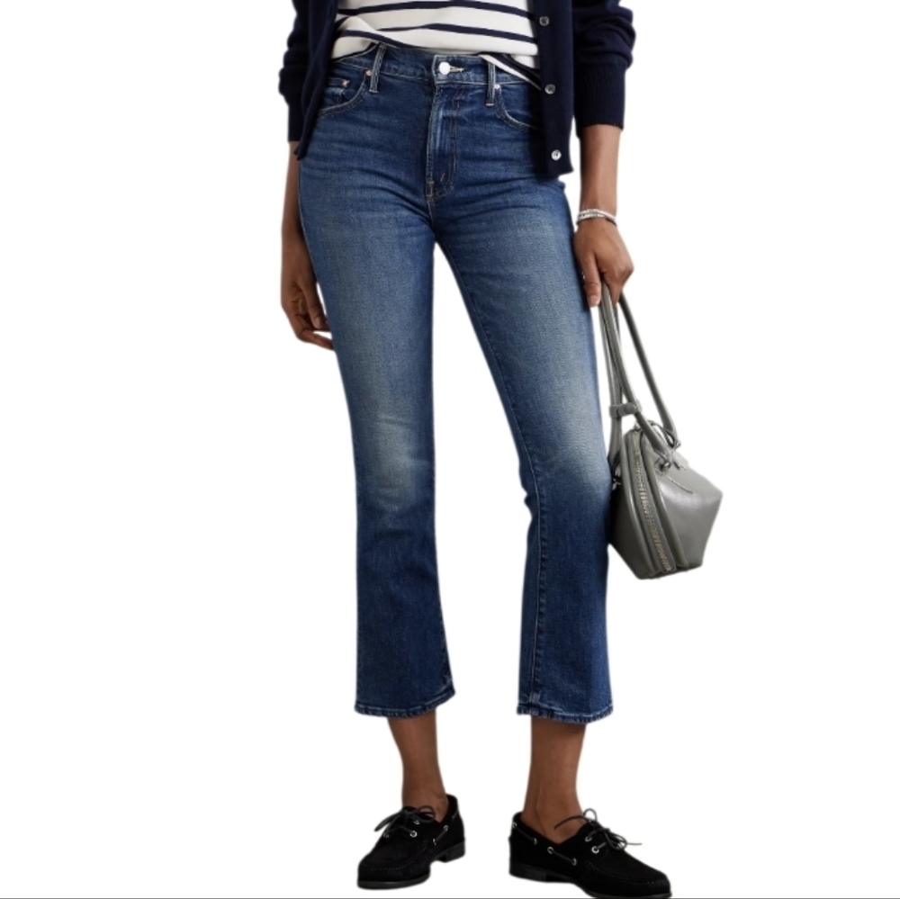 Mother Jeans‎ The Insider Crop Double Trouble Midwash